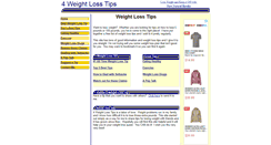 Desktop Screenshot of 4weightlosstips.com